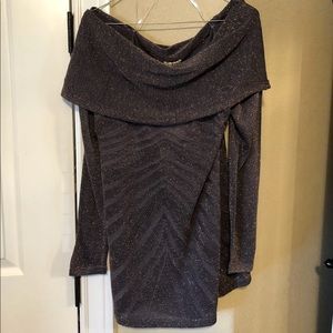 Shimmery off the shoulder top. Never worn!